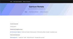 Desktop Screenshot of garrisonrentals.com