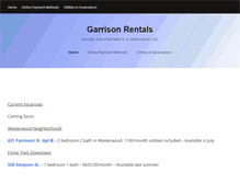 Tablet Screenshot of garrisonrentals.com